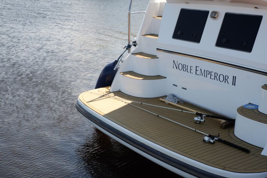 Rear of Noble Emperor II from stern deck